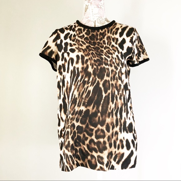 Mango Tops - Mango Leopard Print Blouse